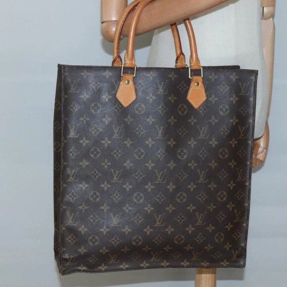 LOUIS VUITTON Monogram Sac Plat Hand Bag M51140 LV Auth BA4419 - Picture 3 of 16